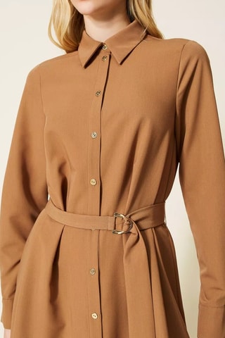 Robe chemise - Camel