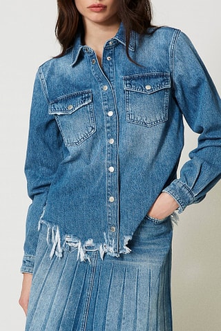 Chemisier en jean - Bleu