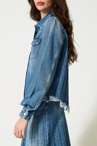 Chemisier en jean - Bleu