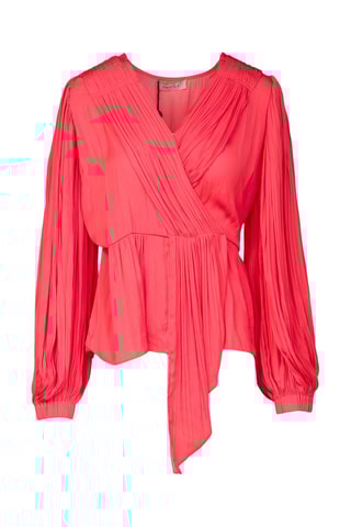Blouse plissée - Corail