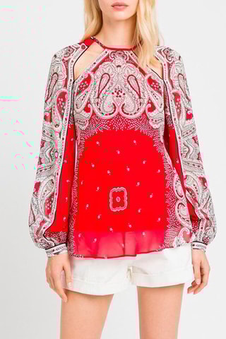 Blouse Rouge et blanc