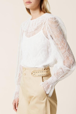 Blouse en dentelle Blanc
