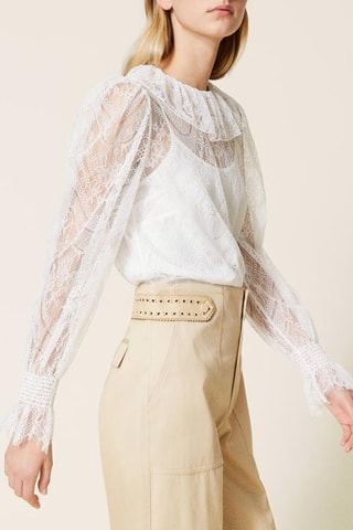 Blouse en dentelle Blanc