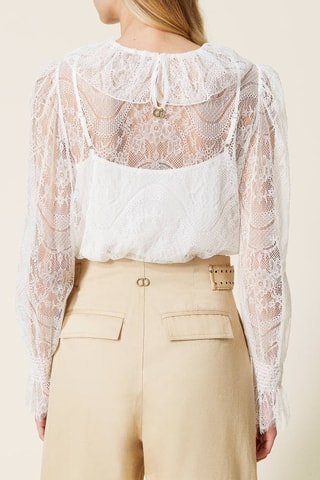 Blouse en dentelle Blanc