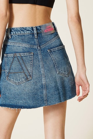 Jupe-short en jean Bleu