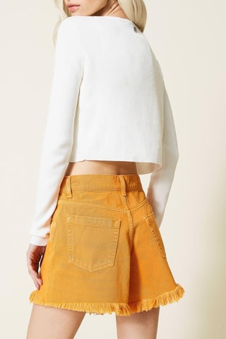 Short en jean Moutarde