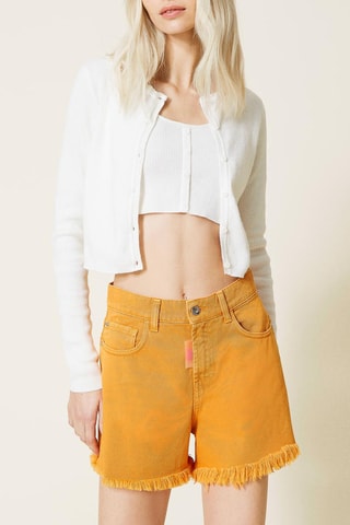 Short en jean Moutarde