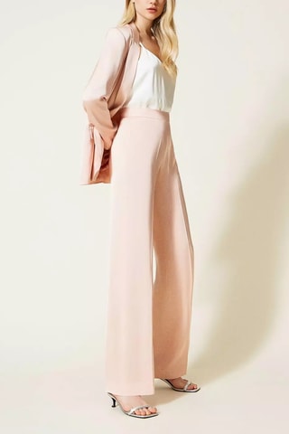 Pantalon taille haute - Rose clair