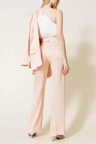 Pantalon taille haute - Rose clair