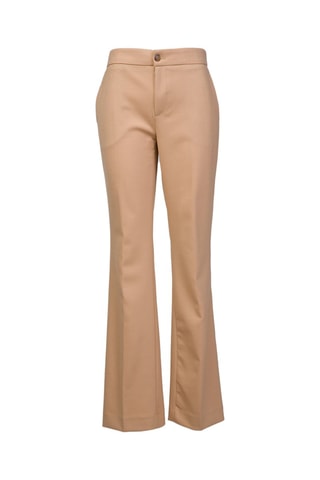 Pantalon en laine taille haute - Camel