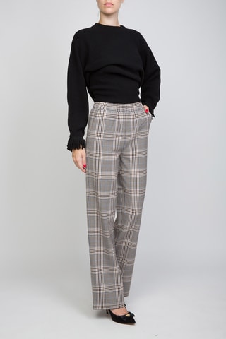 Pull et pantalon taille haute - Noir et beige