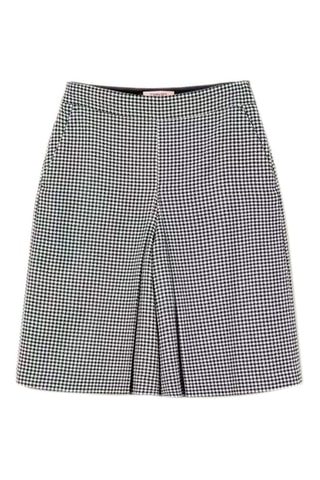 Jupe-short en laine - Gris clair et noir