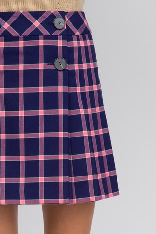 Jupe portefeuille taille haute - Bleu marine