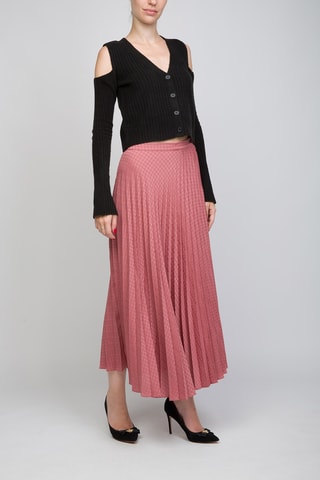 Jupe plissée taille haute - Rose