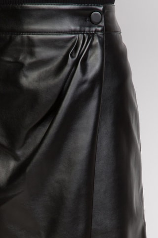 Jupe portefeuille taille haute - Noir