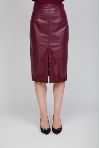 Jupe midi - Bordeaux