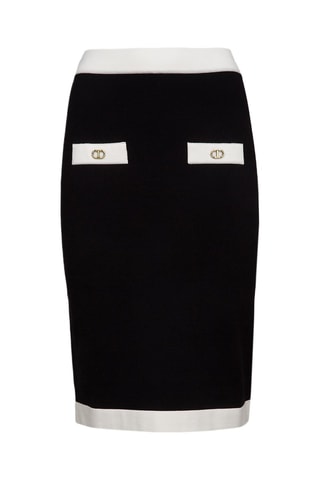 Jupe fourreau taille haute - Noir