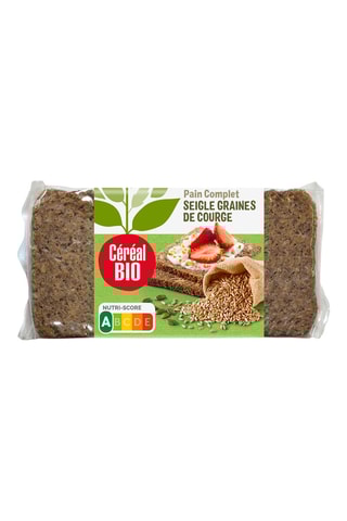 6 x Pain Complet Seigle Courge - 500 g