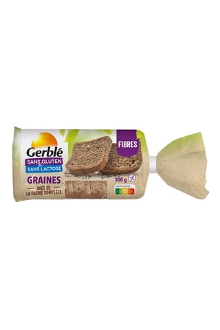4 x Pain complet aux graines sans gluten et sans lactose - 300 g