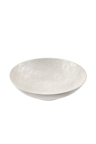 6 Diepe Aardewerken Borden White Japan 20 cm