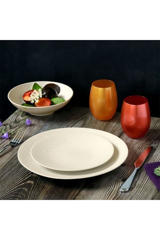 6 Aardewerken Dessertborden White Japan 21,5 cm