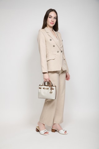 Handtas Carson - Ecru en Bruin