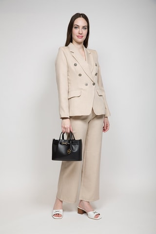 Sac à main en cuir Carson - Noir