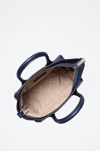 Leren Handtas Avril - Marineblauw