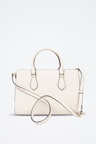 Leren Handtas - Ecru