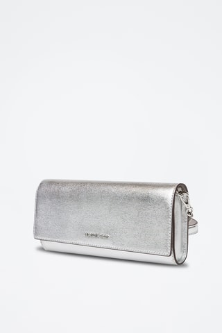 Leren Clutch - Zilverkleurig