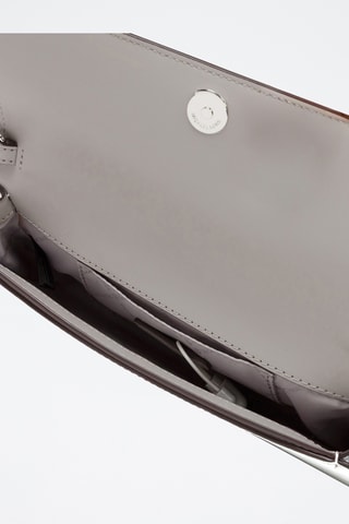 Leren Clutch - Zilverkleurig