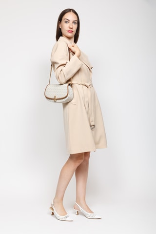 Schoudertas - Ecru en Lichtgrijs