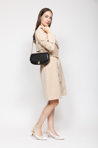 Leren Schoudertas - Zwart