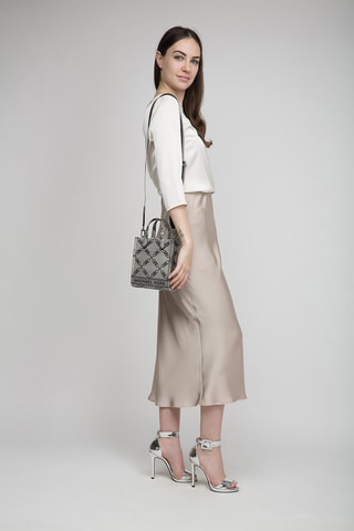 Schoudertas Ecru en Zwart