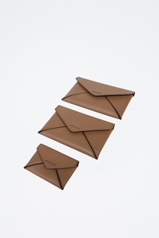 3-in-1 Leren Portefeuille - Bruin