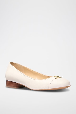 Leren Ballerina's Mindy Flex - Ecru