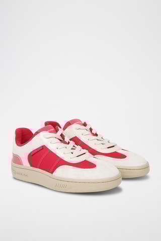 Leren Sneakers - Frambozenrood