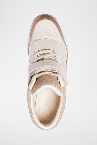 Leren Wedge Sneakers Camel