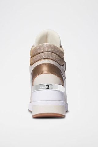 Leren Wedge Sneakers Camel