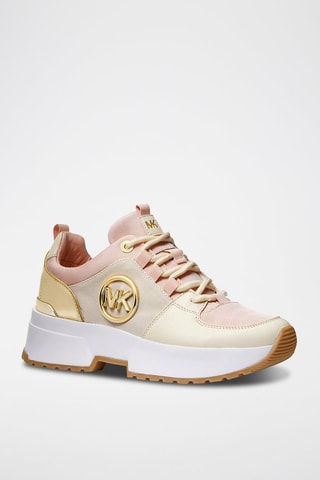 Platform Sneakers Trainer - Roze en Goudkleurig