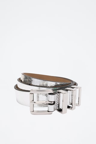 Leren Riem - Zilverkleurig