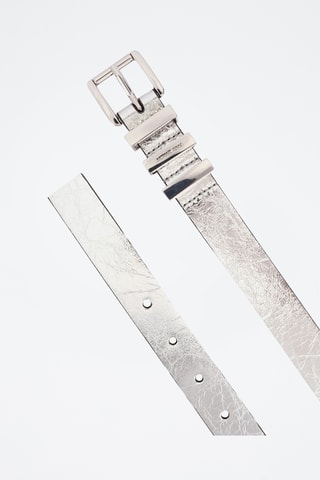 Leren Riem - Zilverkleurig