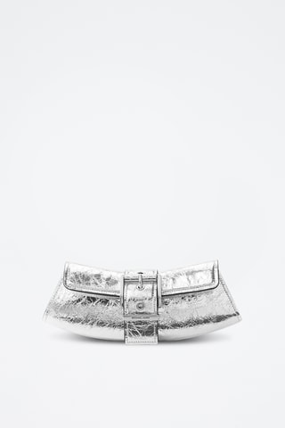 Leren Handtas - Zilverkleurig