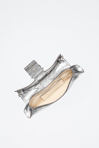 Leren Handtas - Zilverkleurig