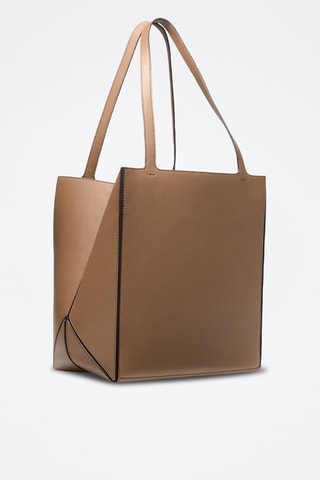 Leren Shopper - Beige