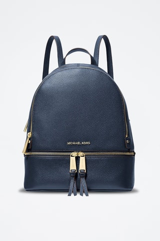 Leren Rugtas -  Marineblauw