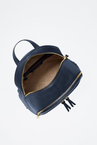 Leren Rugtas -  Marineblauw