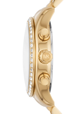 Montre à quartz en acier - Chronographe - Doré