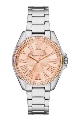 Stalen Quartz Horloge - Zilverkleurig en Roségoudkleurig