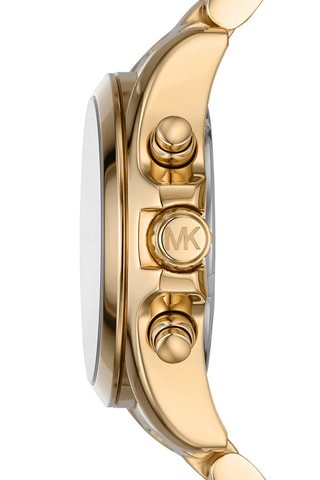 Stalen Quartz Horloge - Chronograaf - Goudkleurig